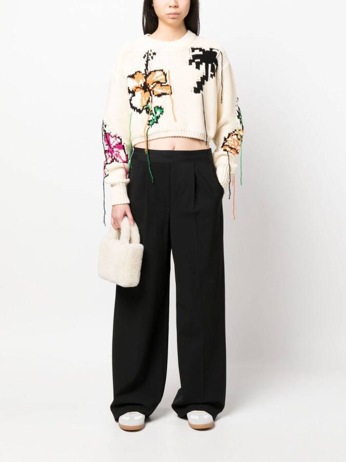 MSGM Pantalon met logoband Zwart