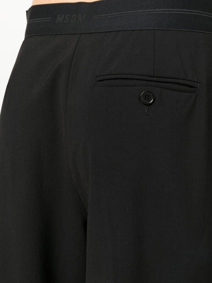 MSGM Pantalon met logoband Zwart