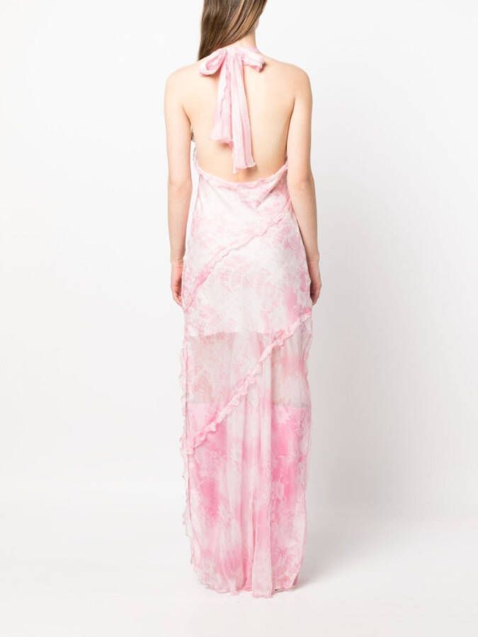 MSGM Maxi-jurk met ruches Roze
