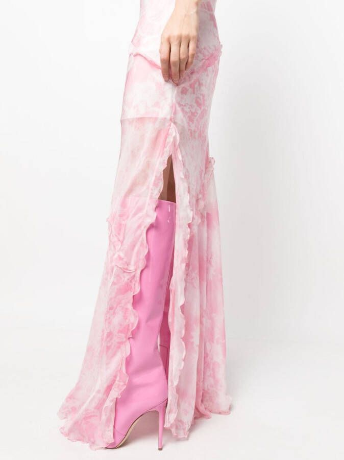 MSGM Maxi-jurk met ruches Roze