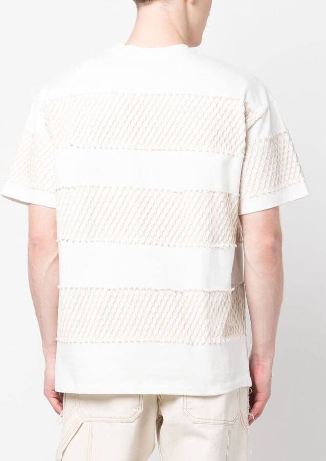 MSGM T-shirt met mesh vlak Wit