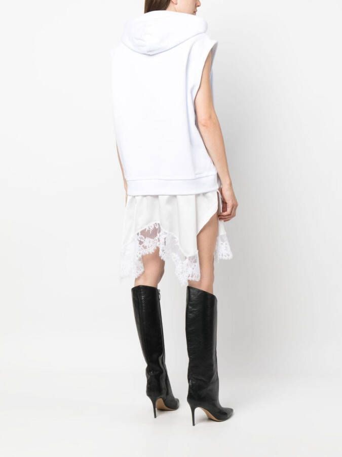 MSGM Mini-jurk met logoprint Wit