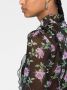 MSGM Mini-jurk met roosprint Zwart - Thumbnail 3