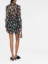 MSGM Mini-jurk met roosprint Zwart - Thumbnail 4