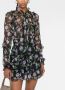 MSGM Mini-jurk met roosprint Zwart - Thumbnail 5