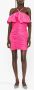 MSGM Mini-jurk met ruche Roze - Thumbnail 2