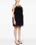 MSGM Mini-jurk met struisvogelveren en vierkante hals Zwart - Thumbnail 2