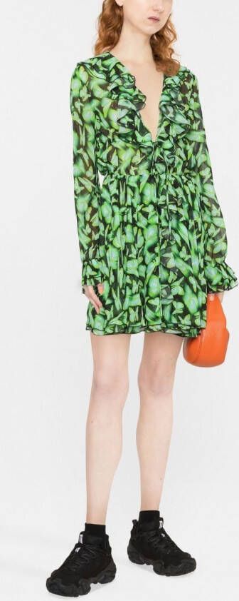 MSGM Mini-jurk met vlinderprint Groen