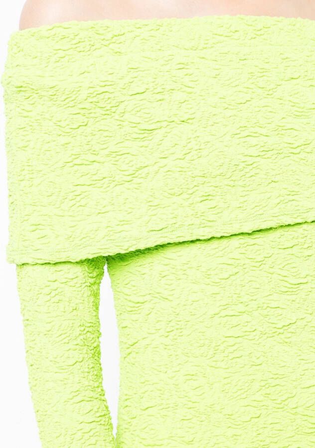 MSGM Off-shoulder top Groen