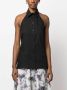 MSGM Blouse met open rug Zwart - Thumbnail 3