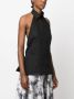 MSGM Blouse met open rug Zwart - Thumbnail 4