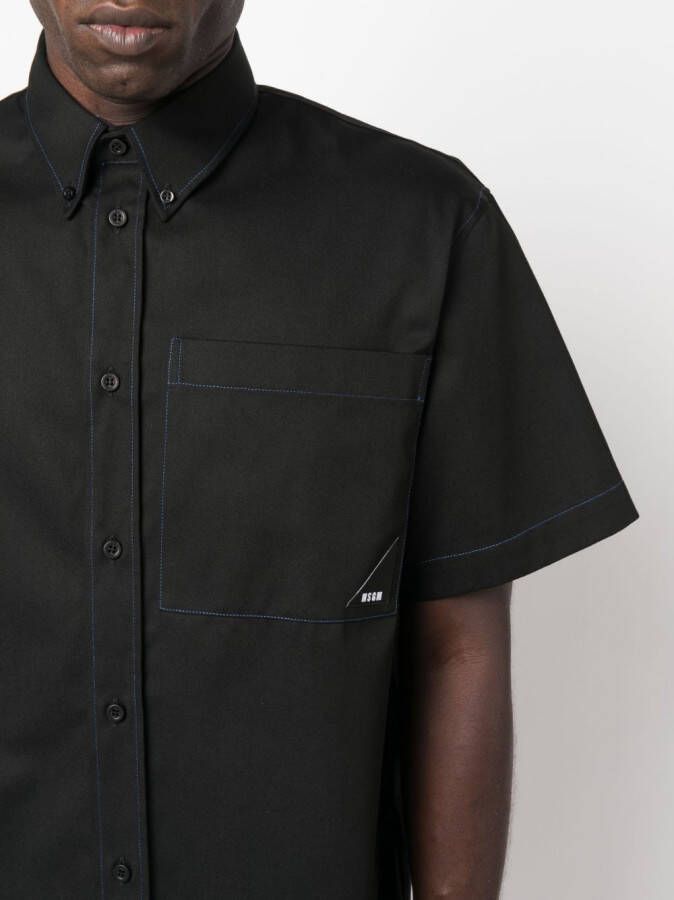 MSGM Overhemd met contrasterende afwerking Zwart