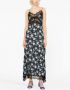 MSGM Maxi-jurk met roosprint Zwart - Thumbnail 2