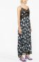 MSGM Maxi-jurk met roosprint Zwart - Thumbnail 4