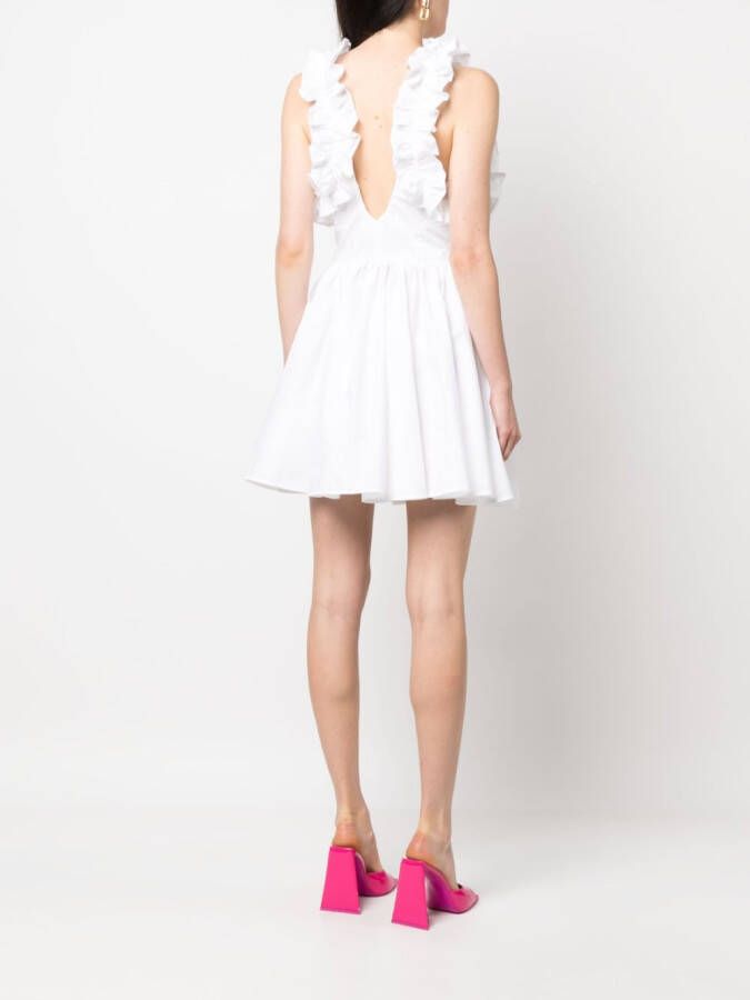 MSGM Flared jurk Wit