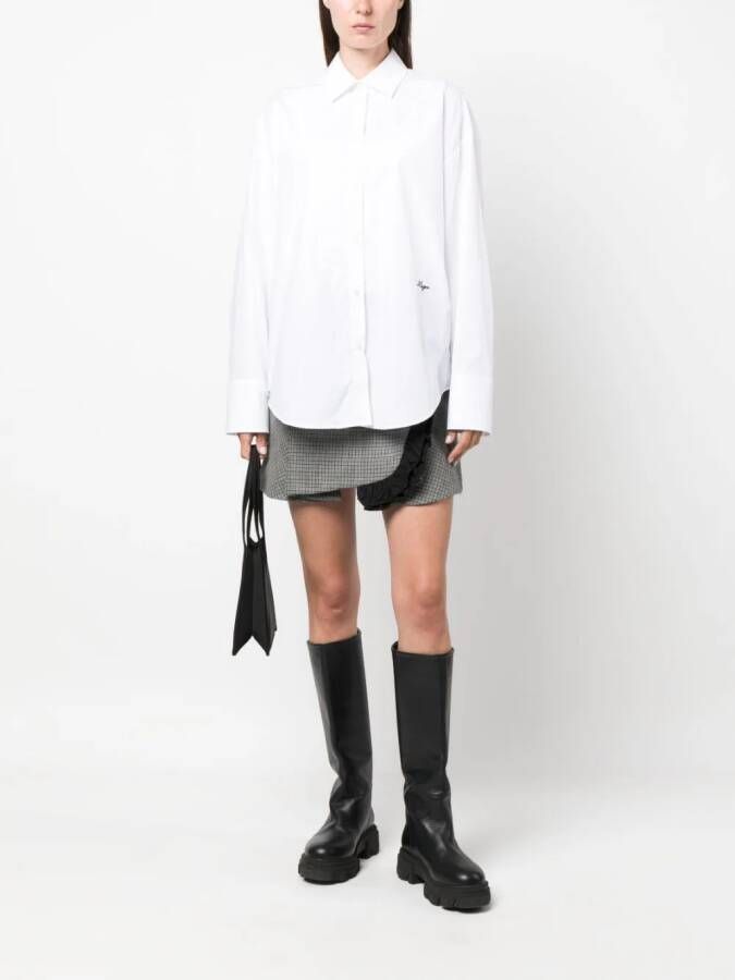 MSGM Mini-rok met ruches Grijs