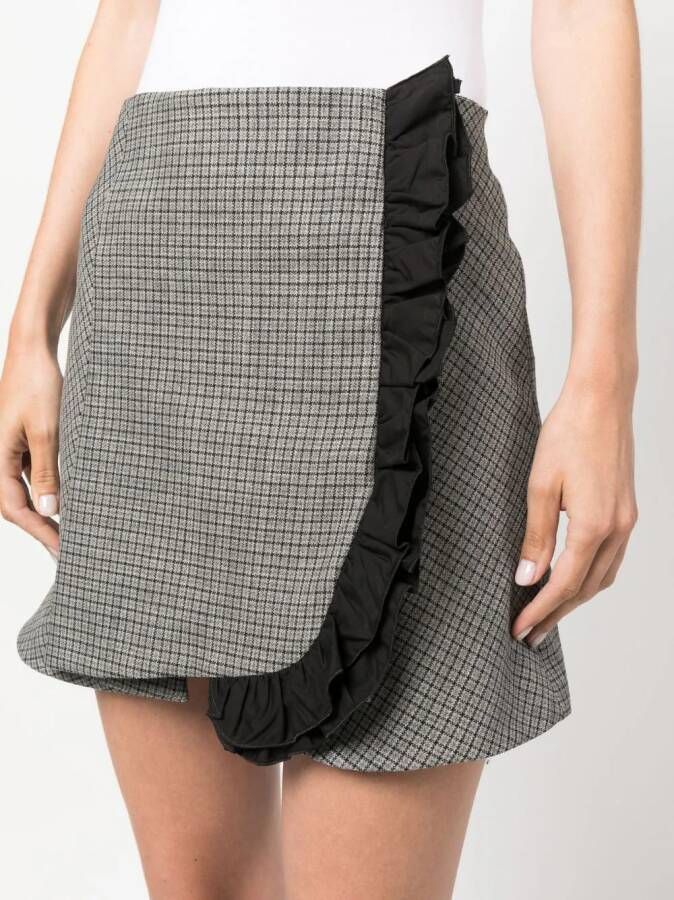 MSGM Mini-rok met ruches Grijs