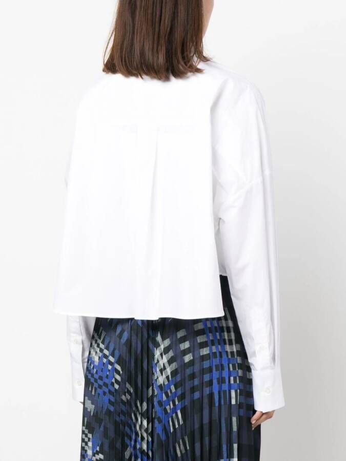 MSGM Blouse verfraaid met pailletten Wit