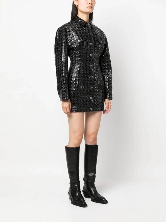 MSGM Shirtjack van imitatieleer Zwart
