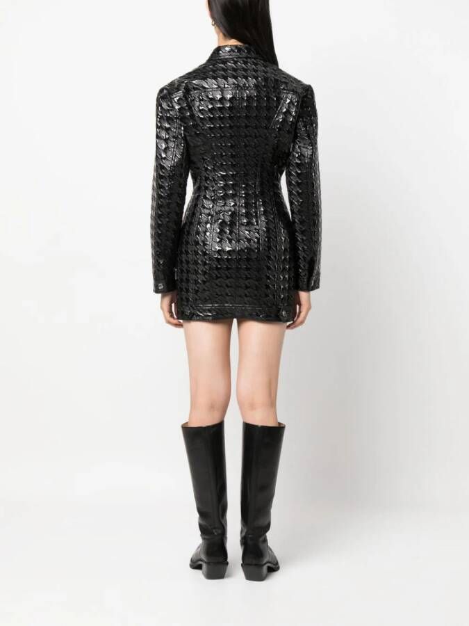 MSGM Shirtjack van imitatieleer Zwart