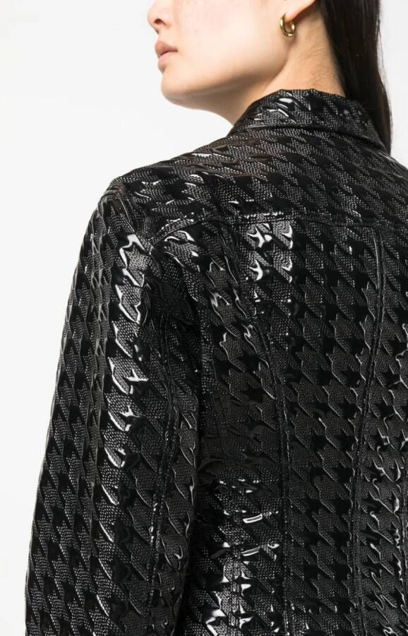 MSGM Shirtjack van imitatieleer Zwart