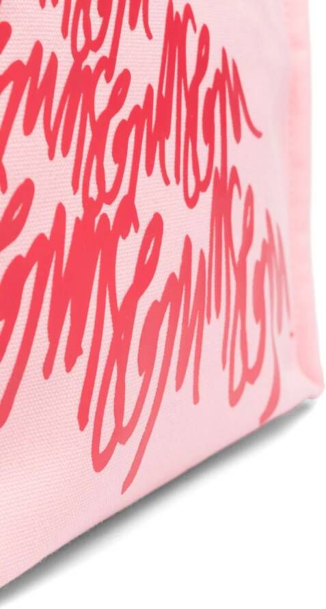 MSGM Shopper met logoprint Roze