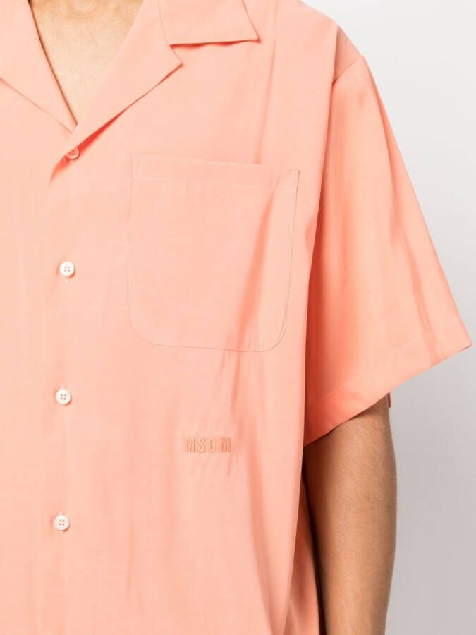 MSGM Overhemd met korte mouwen Oranje