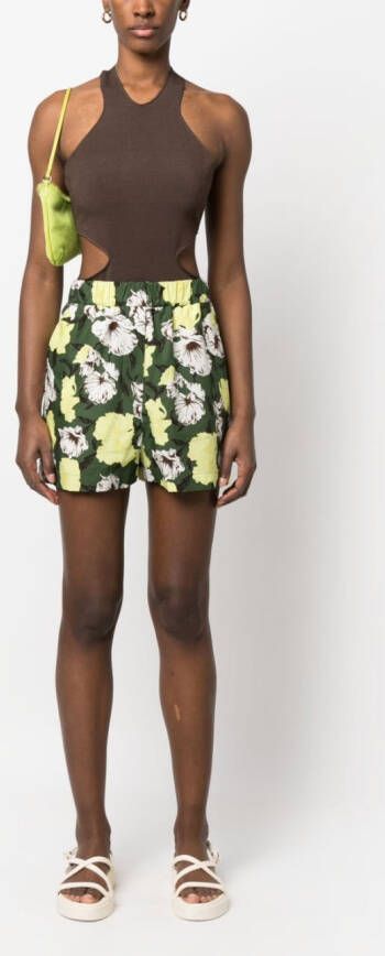 MSGM Shorts met bloemenprint Groen