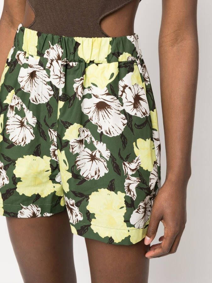 MSGM Shorts met bloemenprint Groen