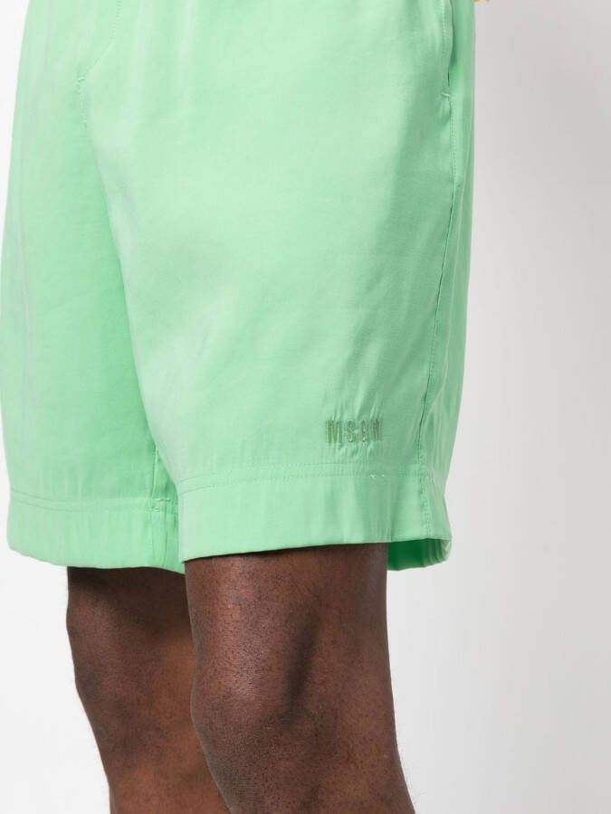 MSGM Shorts met elastische tailleband Groen