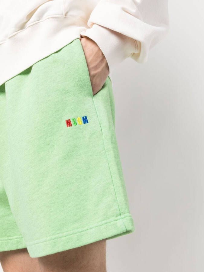 MSGM Shorts met geborduurd logo Groen