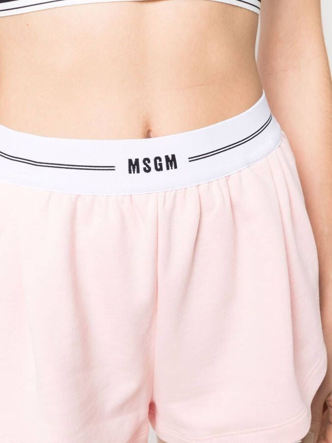 MSGM Shorts met logo Roze