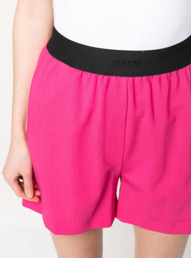 MSGM Shorts met logoband Roze