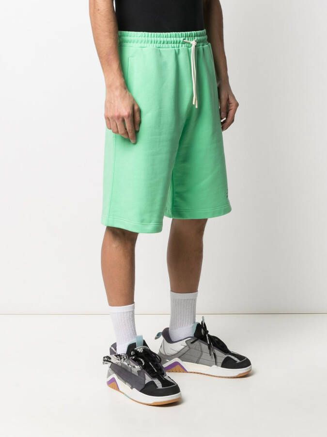 MSGM Shorts met logoprint Groen