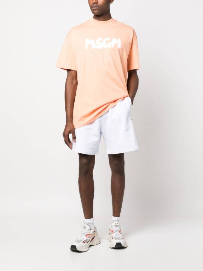 MSGM Shorts met logoprint Wit