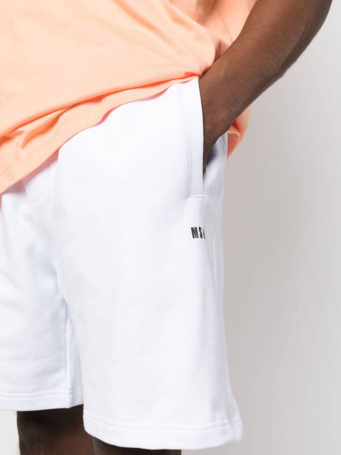 MSGM Shorts met logoprint Wit
