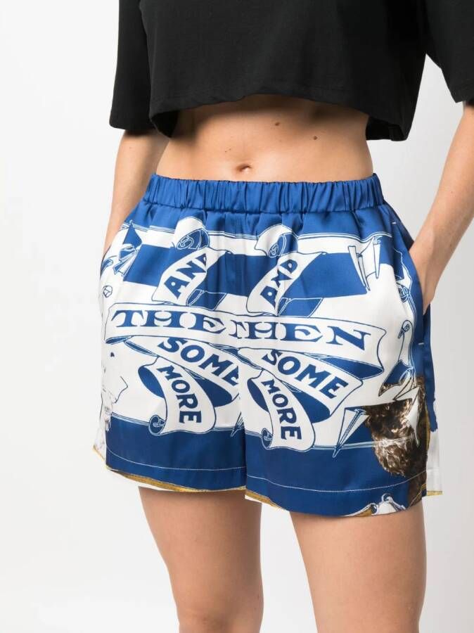 MSGM Shorts met print Blauw