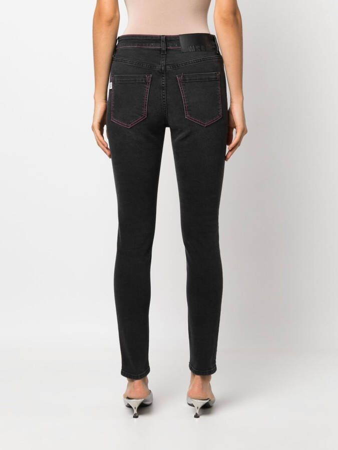 MSGM Skinny jeans met tonaal stiksel Zwart