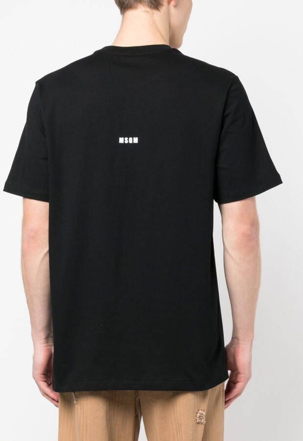 MSGM T-shirt met tekst Zwart