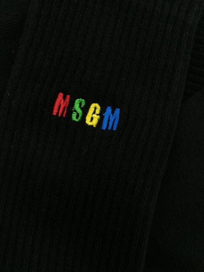 MSGM Sokken met geborduurd logo Zwart