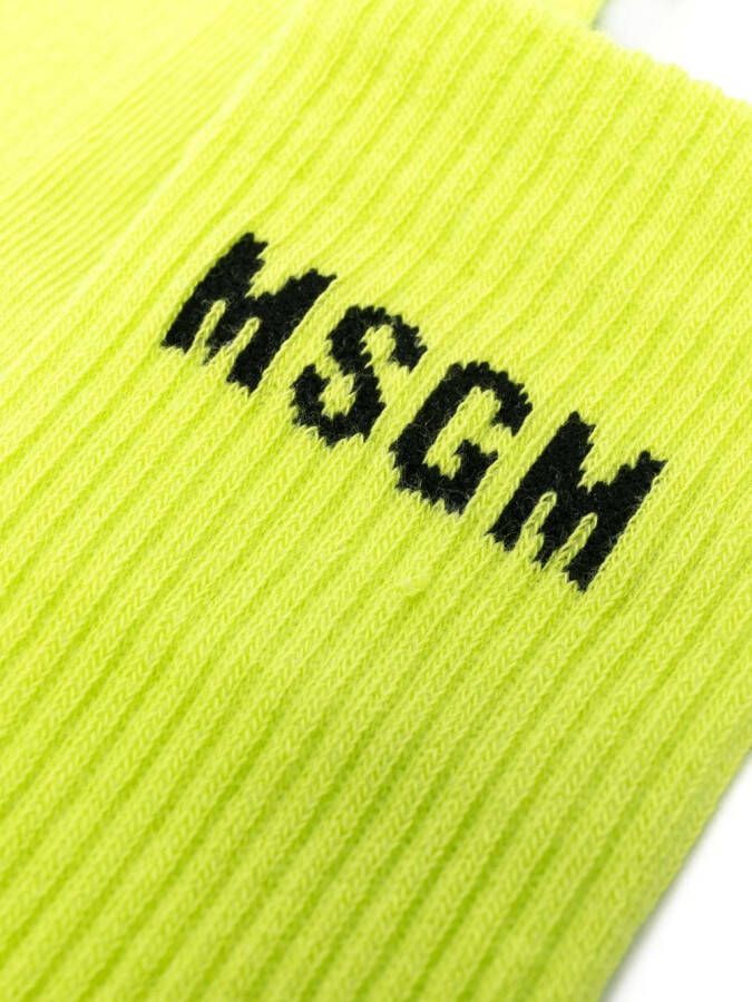 MSGM Sokken met intarsia logo Groen