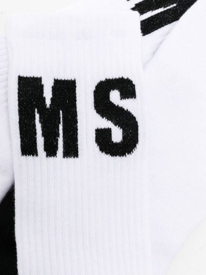 MSGM Sokken met logoprint Wit