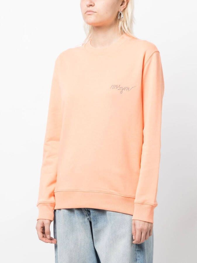 MSGM Sweater met geborduurd logo Oranje