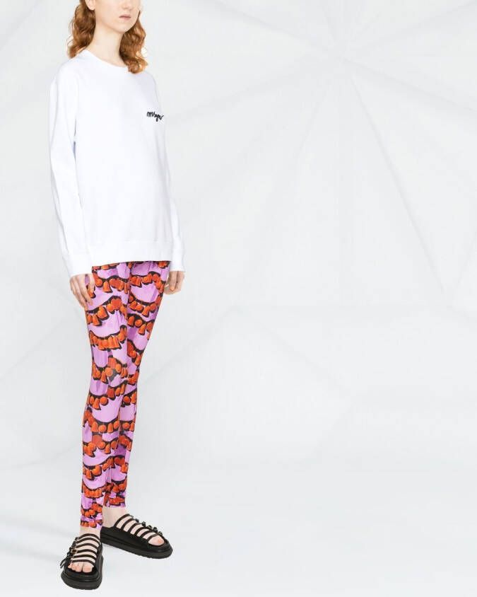 MSGM Sweater met geborduurd logo Wit