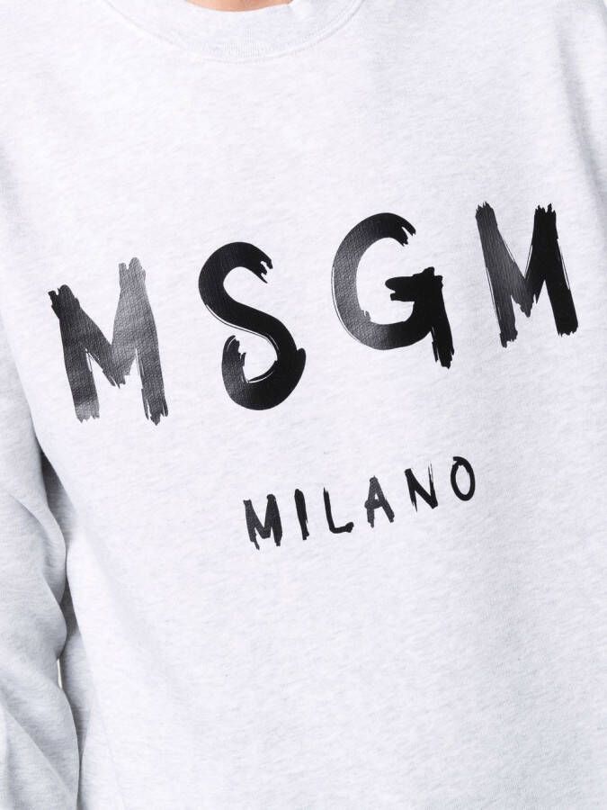 MSGM Sweater met logoprint Grijs