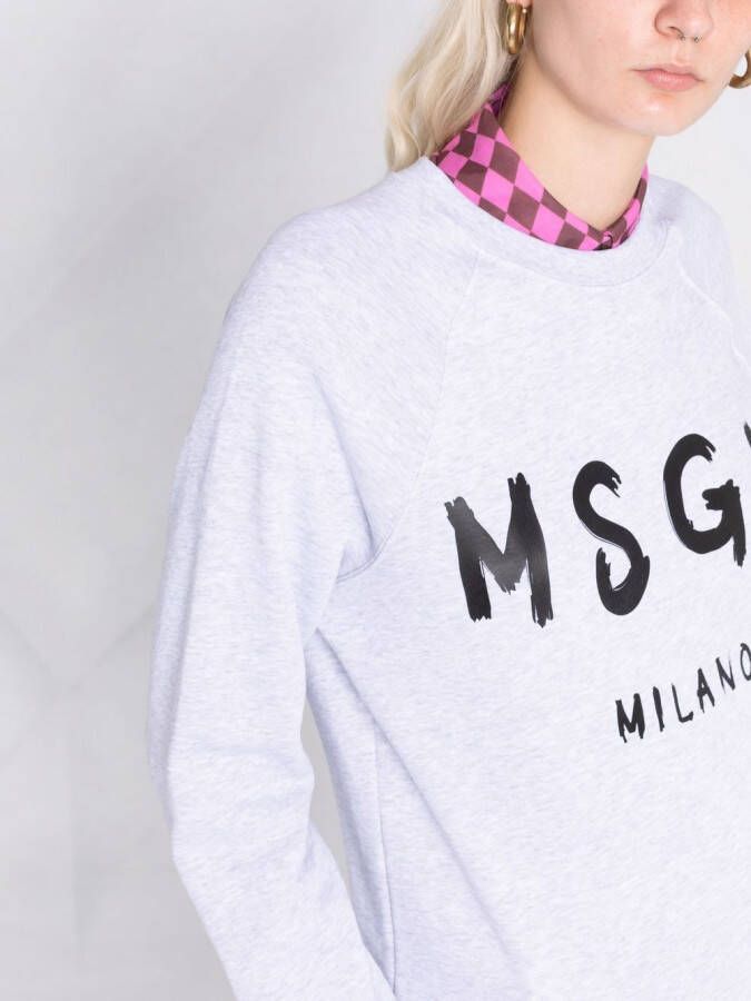 MSGM Sweater met logoprint Grijs