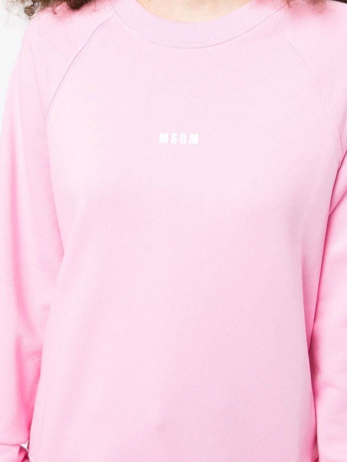 MSGM Sweater met logoprint Roze