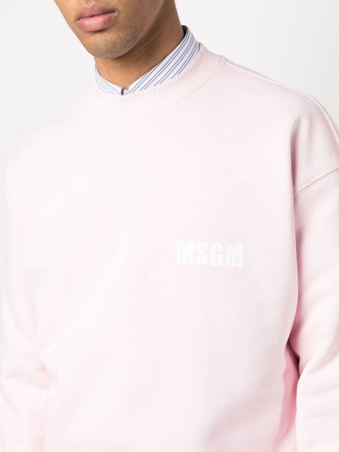 MSGM Sweater met logoprint Roze