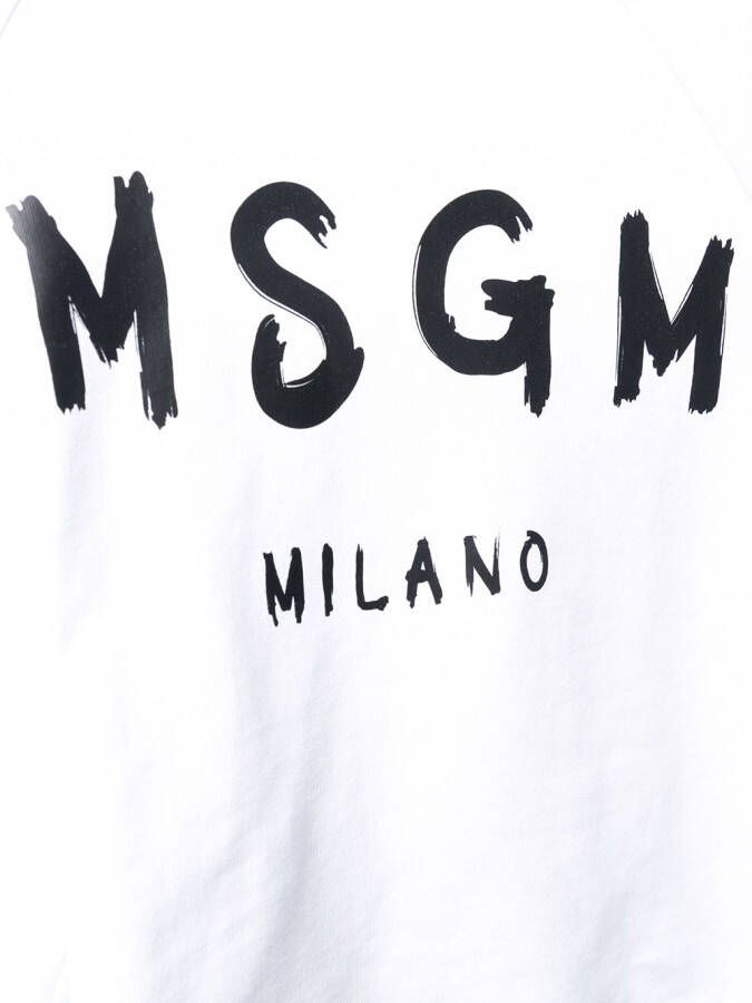 MSGM Sweater met logoprint Wit