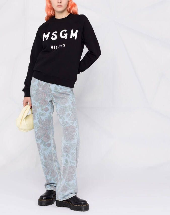 MSGM Sweater met logoprint Zwart